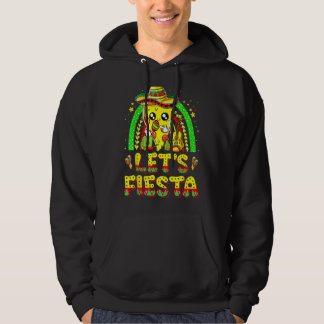 Lets Fiesta Dabbing Taco Rainbow Cinco De Mayo Par Hoodie