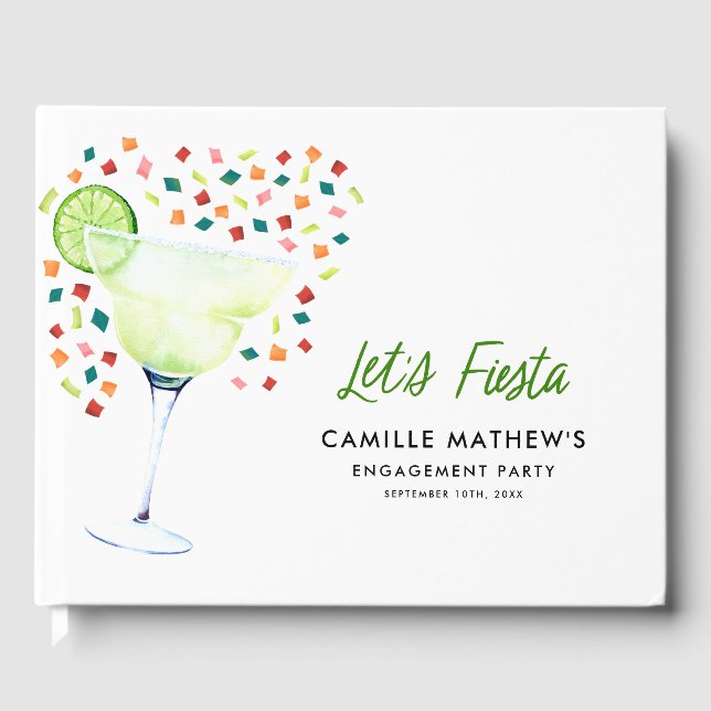 Let's Fiesta Engagement Party Guest Book (Front)