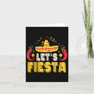 Lets Fiesta Funny Cinco De Mayo Mexican Card