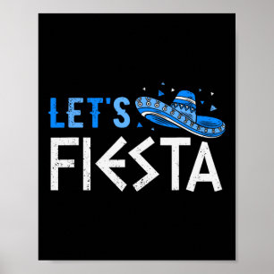 Let's Fiesta Funny Greek Easter Cinco De Mayo Somb Poster