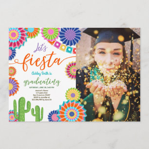 Let's Fiesta Graduation Invitation Mexican party