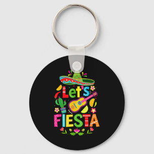 Let's fiesta happy cinco de mayo mexican sombreroL Keychain