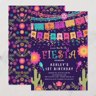 Let's Fiesta Kids Birthday Party Invitation