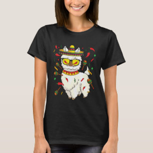 Lets Fiesta Llama Cinco De Mayo Sombrero Hat Mexic T-Shirt