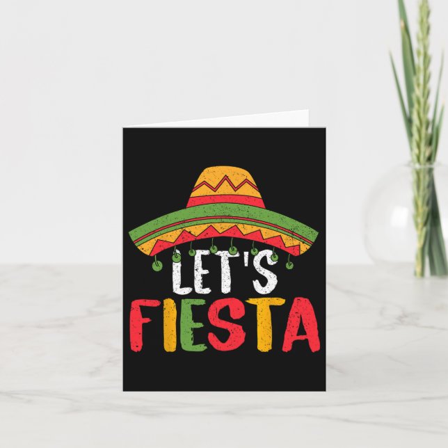 Let's Fiesta Mexican Cinco De Mayo 1  Card (Front)