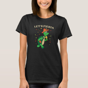 Lets Fiesta Mexican Turtle Cute Cinco De Mayo Anim T-Shirt