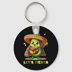 Lets Fiesta Mexico - Avocado Cinco De Mayo Fiesta Keychain