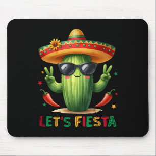 Let's Fiesta Mexico Fiesta Taco Guitar Cactus Cinc Mouse Pad