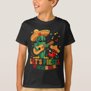 Let's fiesta mexico fiesta taco guitar cactus cinc T-Shirt