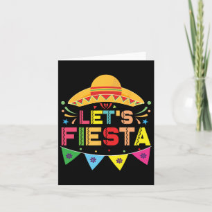 Let's Fiesta Mexico Fiesta Taco Guitar Cinco De Ma Card