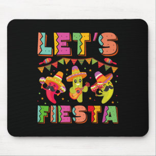 Let's Fiesta Mexico Fiesta Taco Guitar Cinco De Ma Mouse Pad