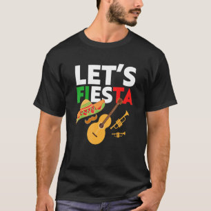 Let's Fiesta Party Cinco De Mayo 5th May Mexican M T-Shirt