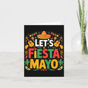 Let's fiesta party mexican 5 de mayo funny cinco card