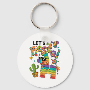 Let's Fiesta Pinata Cinco De Mayo Party Mexican Me Keychain