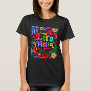 Lets Fiesta San Antonio Floral Funny Cinco De Mayo T-Shirt