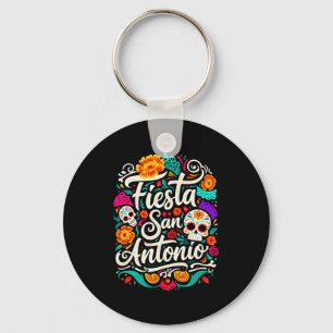 Let's fiesta san antonio texas cinco de mayo keychain