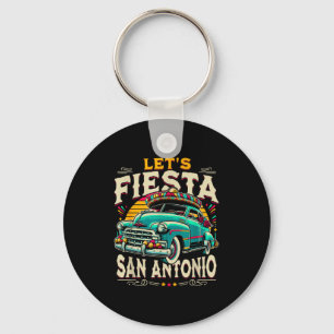 Let's fiesta san antonio texas cinco de mayo keychain