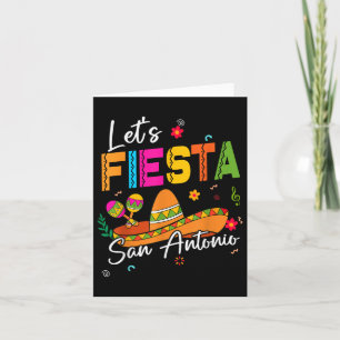 Lets Fiesta San Antonio Texas Cinco De Mayo Mexica Card