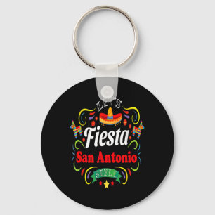 Let's Fiesta Shirt Drinking Party San Antonio Cinc Keychain