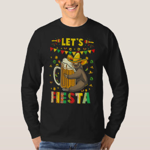 Let's Fiesta Sloth Beer Drinking Cinco De Drinko T-Shirt