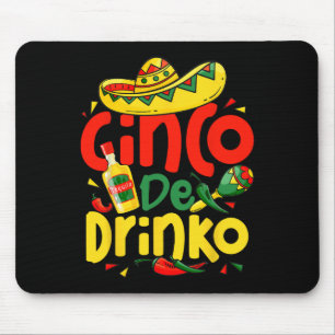Lets Fiesta Squad Cinco Drinko 5 Cinco De Mayo Mex Mouse Pad