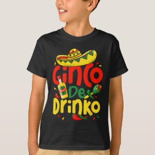Lets Fiesta Squad Cinco Drinko 5 Cinco De Mayo Mex T-Shirt