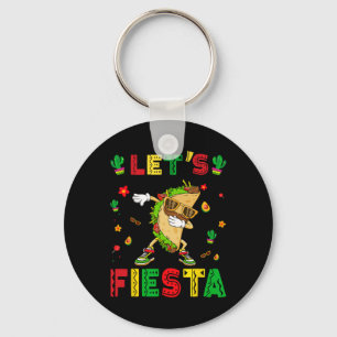 Let's Fiesta Tacos Dabbing Cinco De Mayo Mexican P Keychain