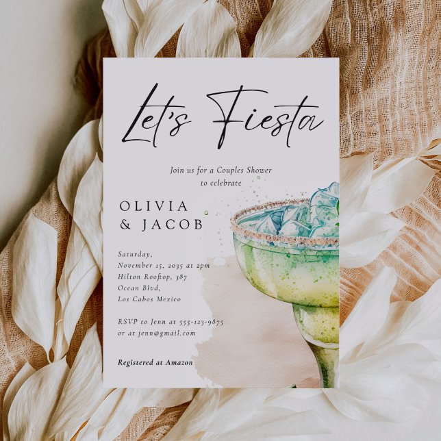 Let's Fiesta Tequila Couples Shower Invitation (Creator Uploaded)