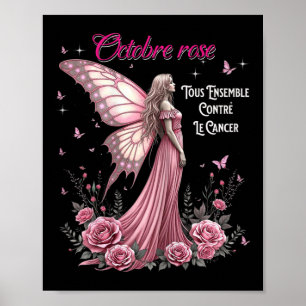 Let's Fight Breast Cancer Together – October Rose Poster
