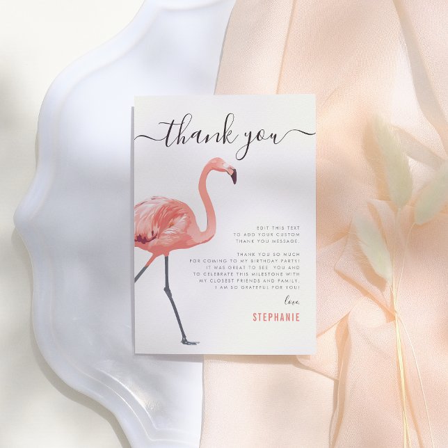 Let's Flamingle | Flamingo Birthday Thank You Card (Creator Uploaded)