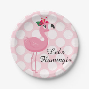 Let's flamingle... paper plate