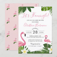 Let's Flamingle Tropical Pink Flamingo Baby Shower
