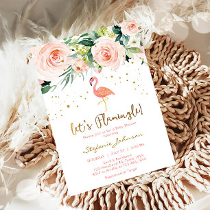 Let's Flamingo Baby Shower Invitation