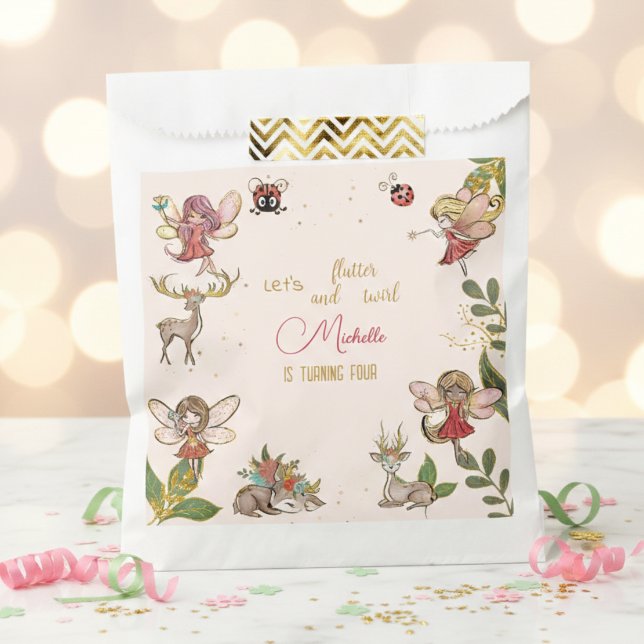Let's flutter and twirl, fairy garden birthday favour bag (Creator Uploaded)