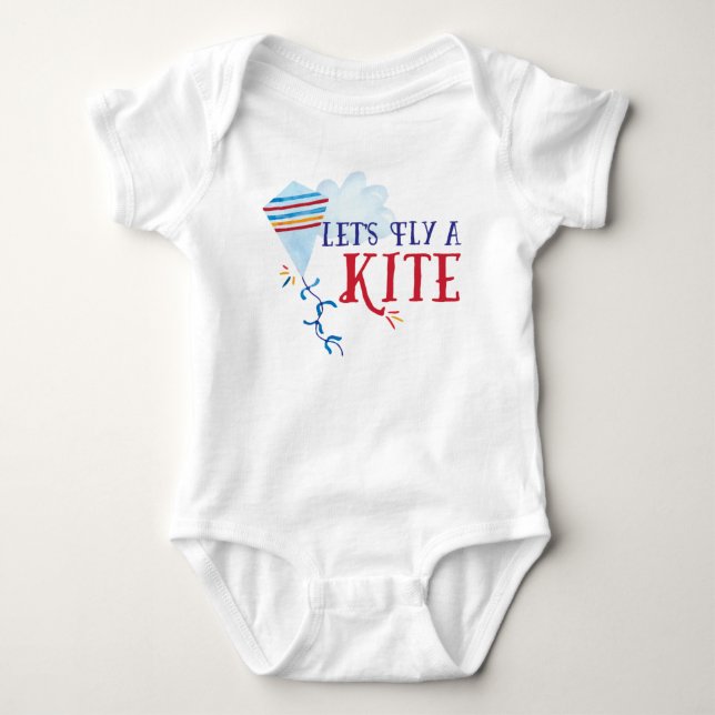 Let's Fly a Kite Kids Bodysuit (Front)