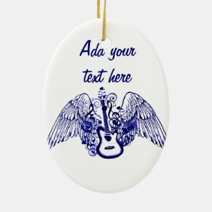 Let's Fly,Rock N Roll_ Ceramic Ornament