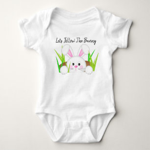 Let's Follow The Bunny Baby Bodysuit