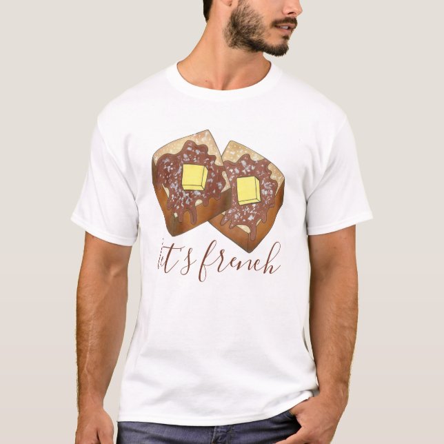 Let's French Toast Butter and Syrup Breakfast Food T-Shirt (Front)