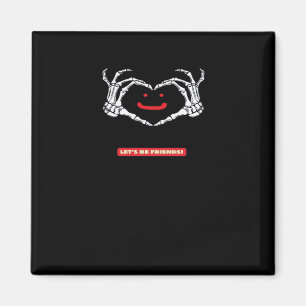 Let's Friends! Classic Skeleton Hands Heart Magnet