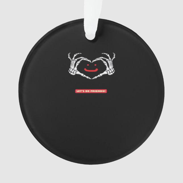 Let's Friends! Classic Skeleton Hands Heart Ornament (Front)