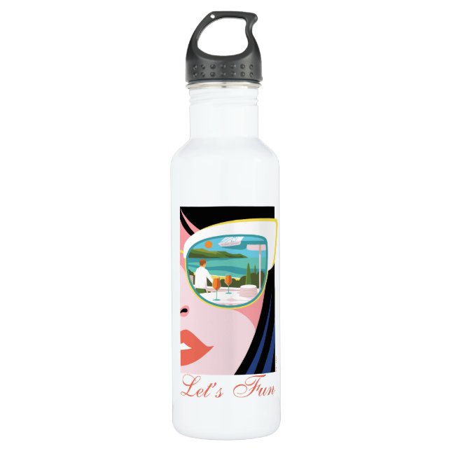 Let's Fun - The White Lotus 710 Ml Water Bottle (Front)