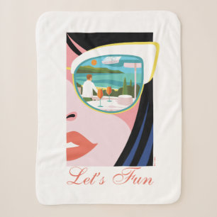 Let's Fun - The White Lotus Sherpa Blanket
