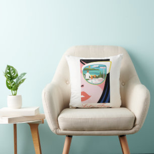 Let's Fun - The White Lotus Throw Pillow