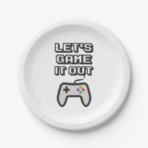Let's game it out paper plate