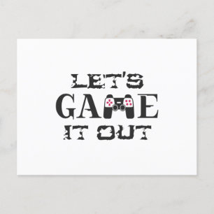 Let's game it out postcard