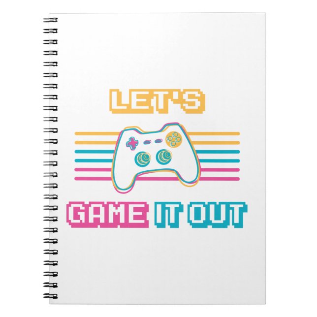 Let's game it out - Retro style Notebook (Front)