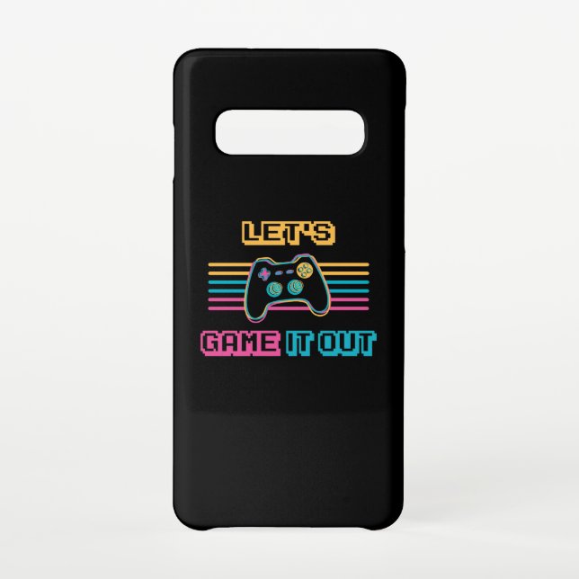 Let's game it out - Retro style Samsung Galaxy Case (Back)