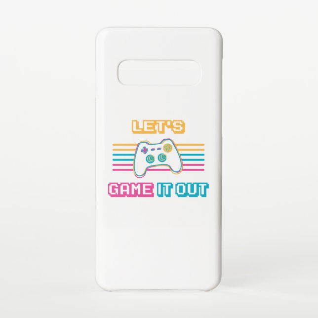 Let's game it out - Retro style Samsung Galaxy Case (Back)