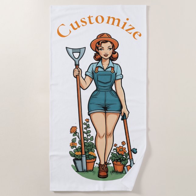 Let's Garden Thunder_Cove  Beach Towel (Front)