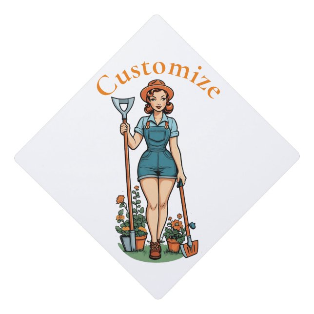 Let's Garden Thunder_Cove  Graduation Cap Topper (Front)